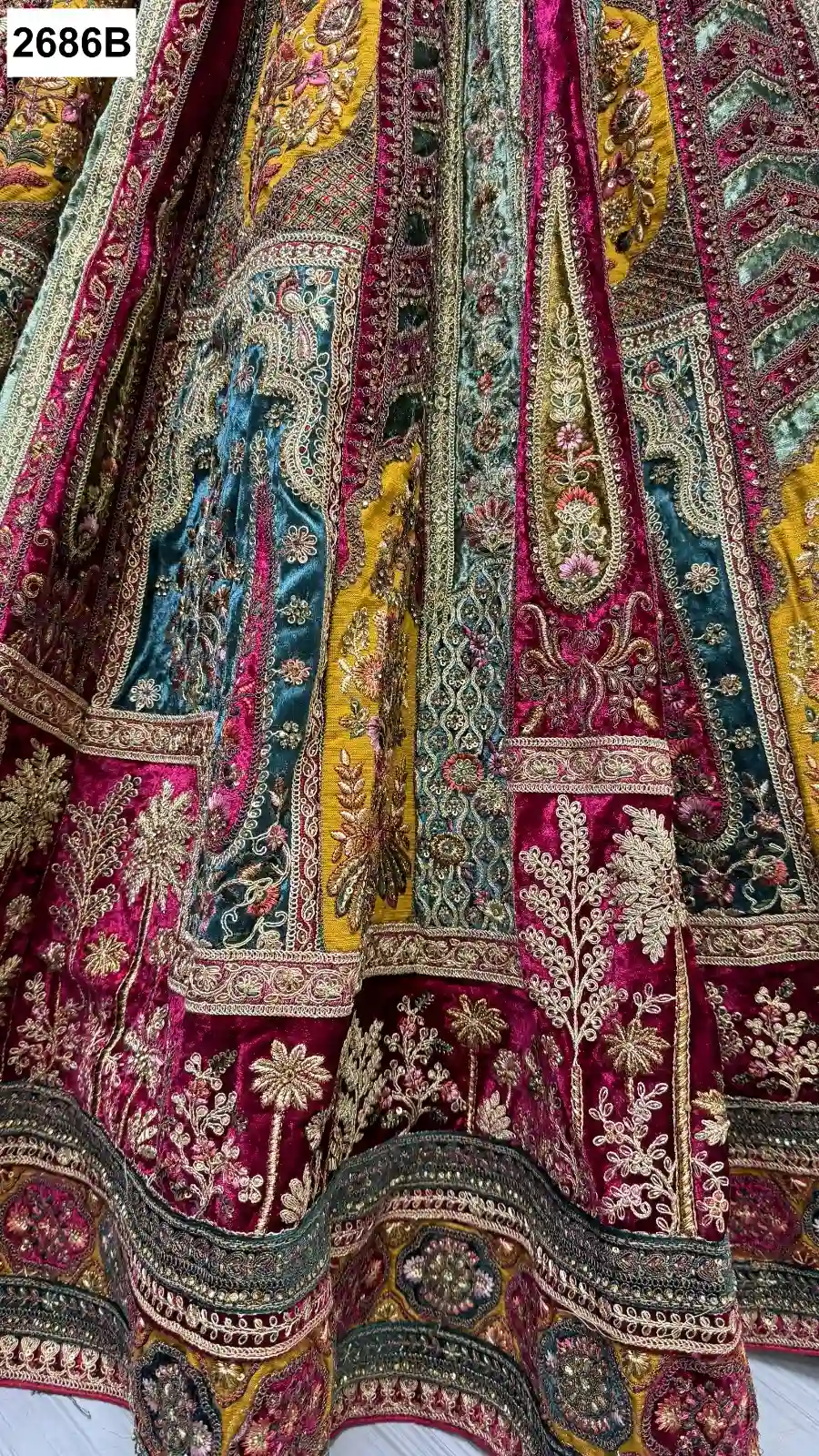 Anjani Art Designer Indian Bridal Velvet Lehenga Wholesale Catalog — Wholesale Lehenga, MPA wholesale from Surat - Gallery Image 6
